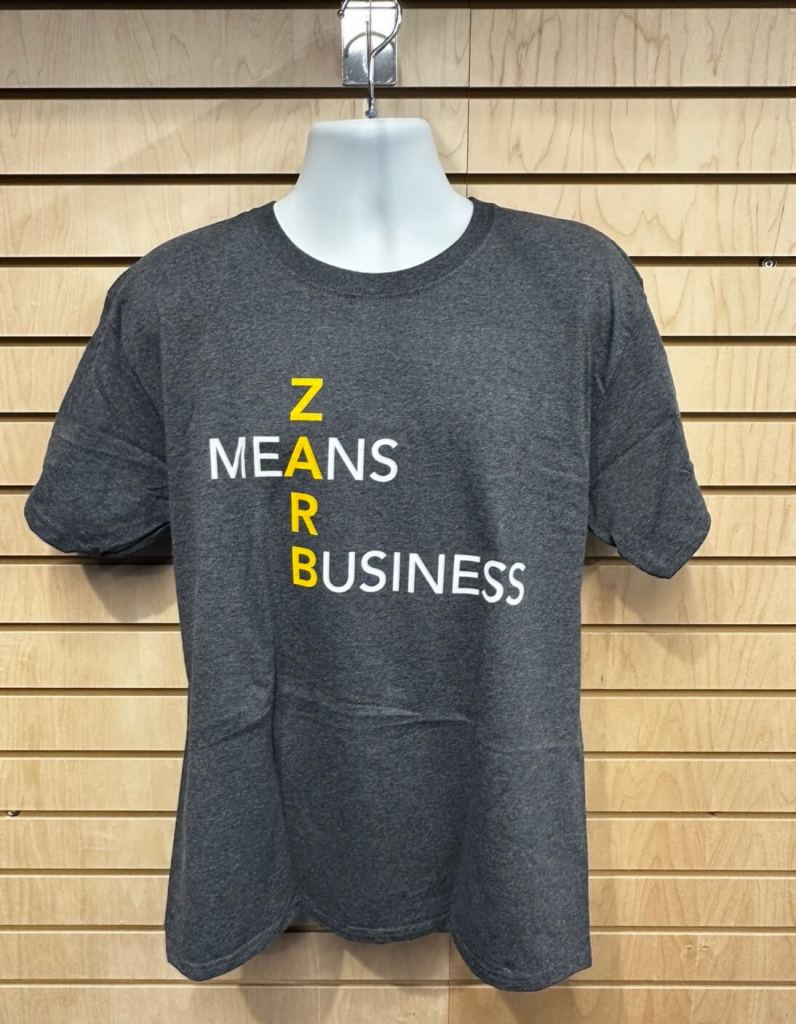 ZARB Means Business Gray Tee